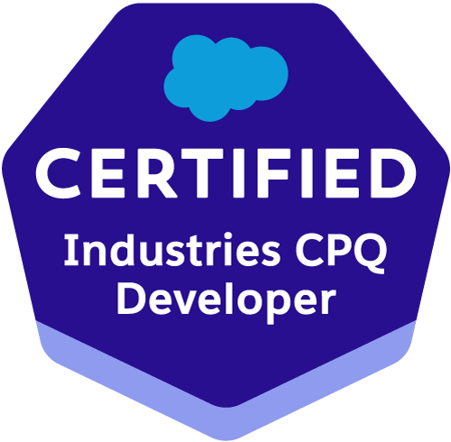 Salesforce Certified Industries CPQ Developer badge